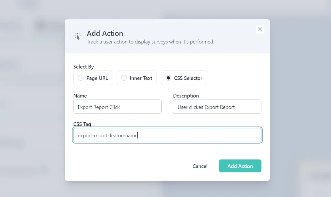 Set the trigger by CSS Selector
