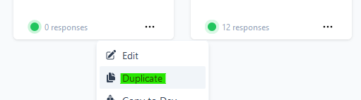 Duplicate Survey