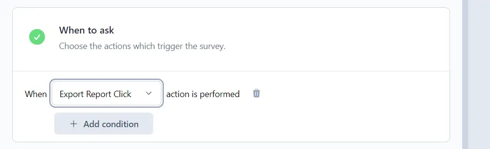Select PMF trigger button action